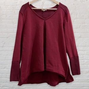 Umgee Maroon Tunic Sweatshirt Sz L